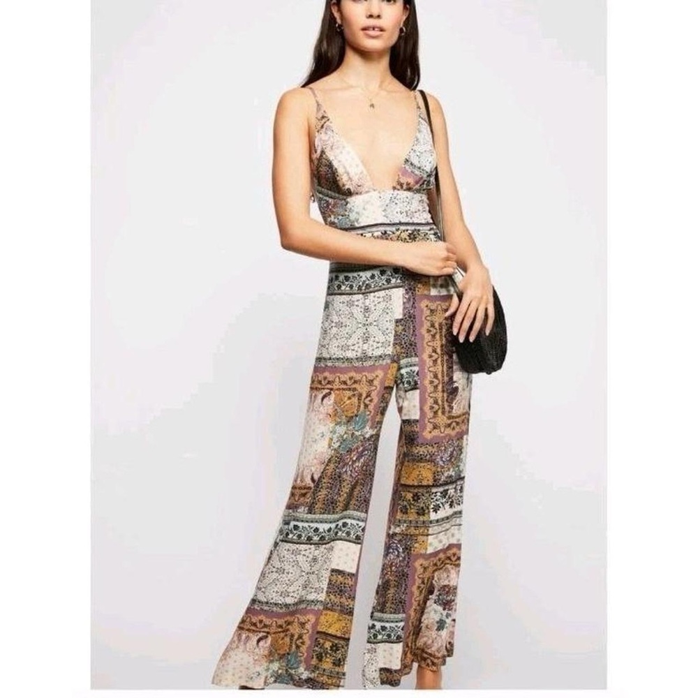 Free people Margarita Patchwork Jumpsuit